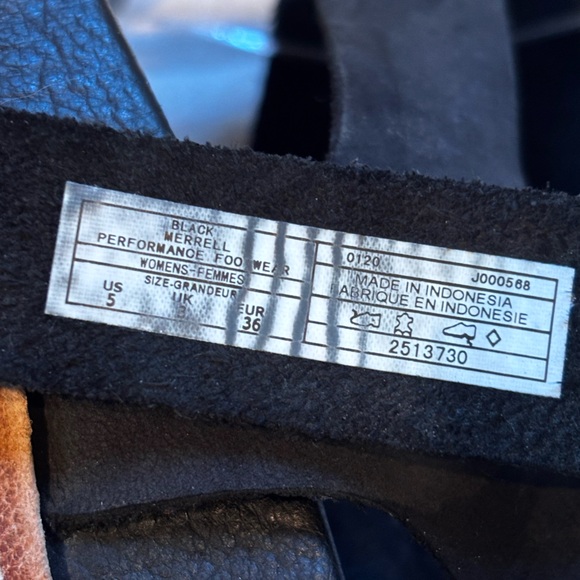 Merrill Women's Black Strappy Sandals sz5 - Picture 8 of 8